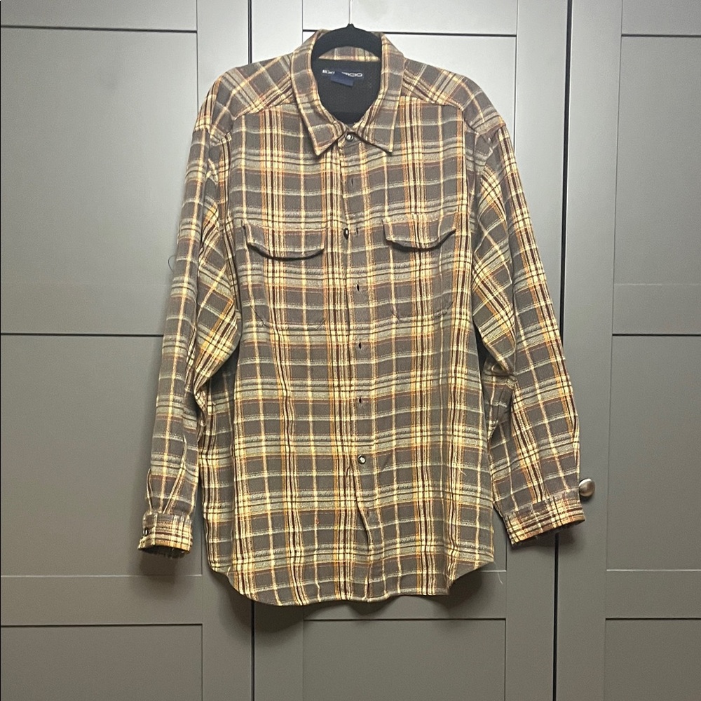 Plaid Men's Shirt XXL